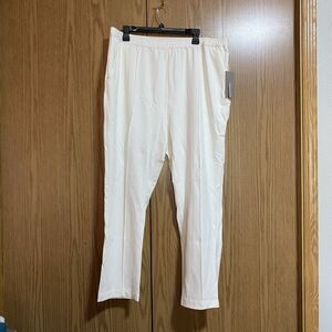 NWT Soft Surroundings Women’s 1X Karina Pull On Pants White